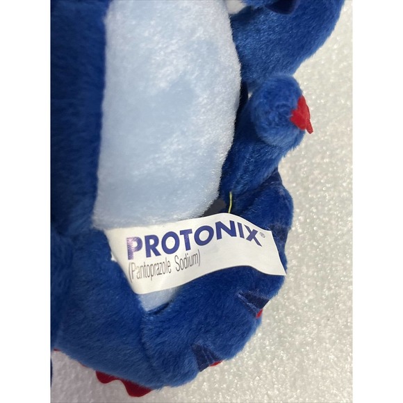 6” Protonix Plush Mascot Blue GERD Dragon Lizard Advertising Stuffed Animal - Picture 6 of 6